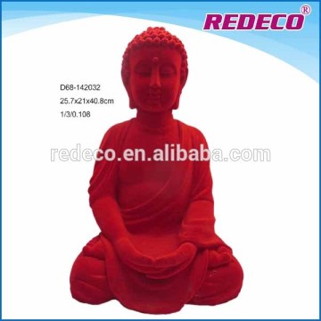 Resin flocking classical big red buddha