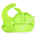 Ensemble d&#39;alimentation en silicone pour bébé, 3 pièces