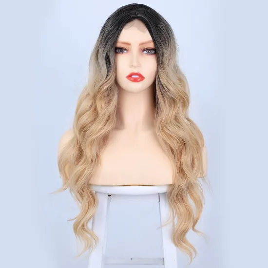 Aisi Hair Girls Colored Body Hair Products For Black Women Wholesale Fiber Temperatured Sythentic Ombre Blonde Hair