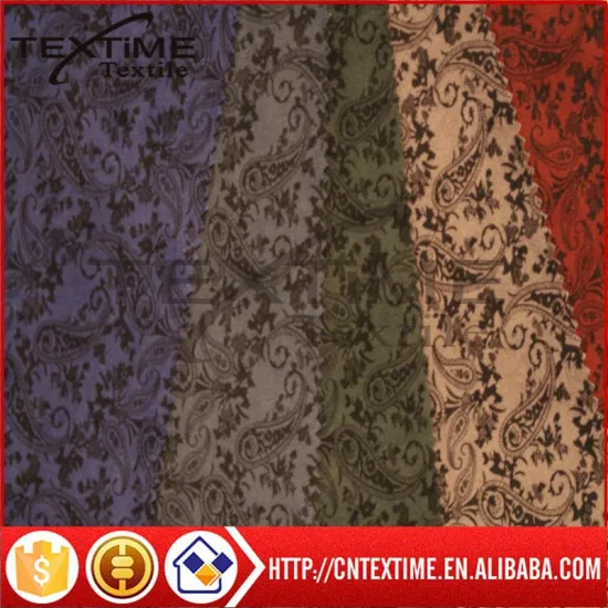 polyester printed suede fabric garment fabric sofa fabric