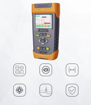 QX55 OTDR with Hyperbolic Display for PON 1310/1550/1625nm 32dB FTTX - VFL Power Meter & Light Source