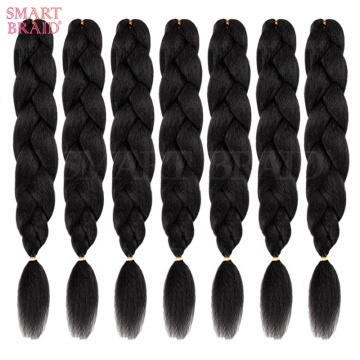 2 Pack Wholesale  Hot Sale Easy Braiding Hair  Pre Stretch Soft Yaki Synthetic Crochet Braid Hair Extension Stretched
