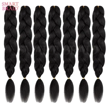 2 Pack Wholesale  Hot Sale Easy Braiding Hair  Pre Stretch Soft Yaki Synthetic Crochet Braid Hair Extension Stretched