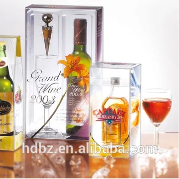 high quality custom clear printed wine/spirit box