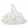 Marble Sea Warrior Sculpture Waves Courage Décor Art
