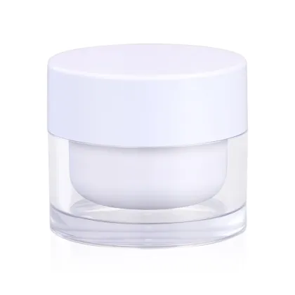 30g 50g 100g 120g opal white colored empty plastic acrylic cream jar cosmetic packaging