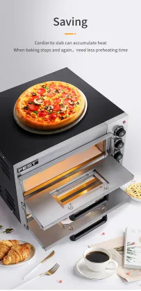 FEST Two Deck Glass Window Electric Oven for Baking 13-inch Pizzas - Sinmag Oven Price and Toaster Oven