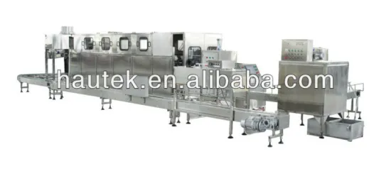 Rinsing filling and capping machine for 5 gallon bucket