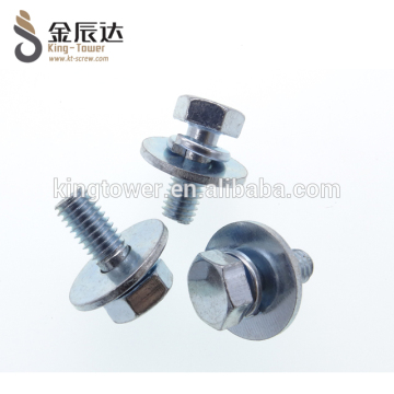steel colored zinc plated sems self tapping M8 screws