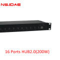 16 portas hub2.0 200w de alta potência