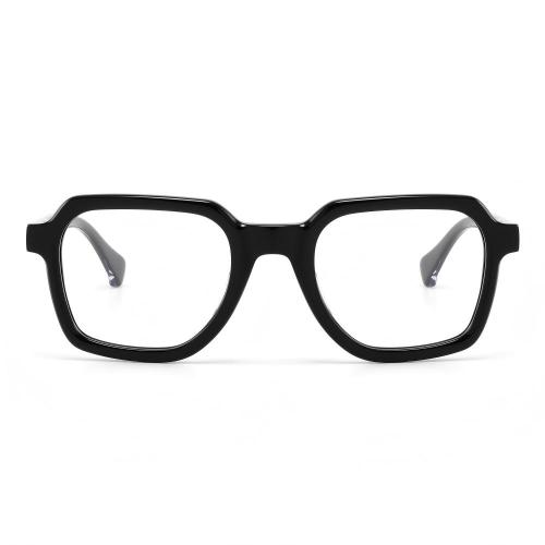 Mellume Sculpted Geometric Square Acetate Optical Glasses