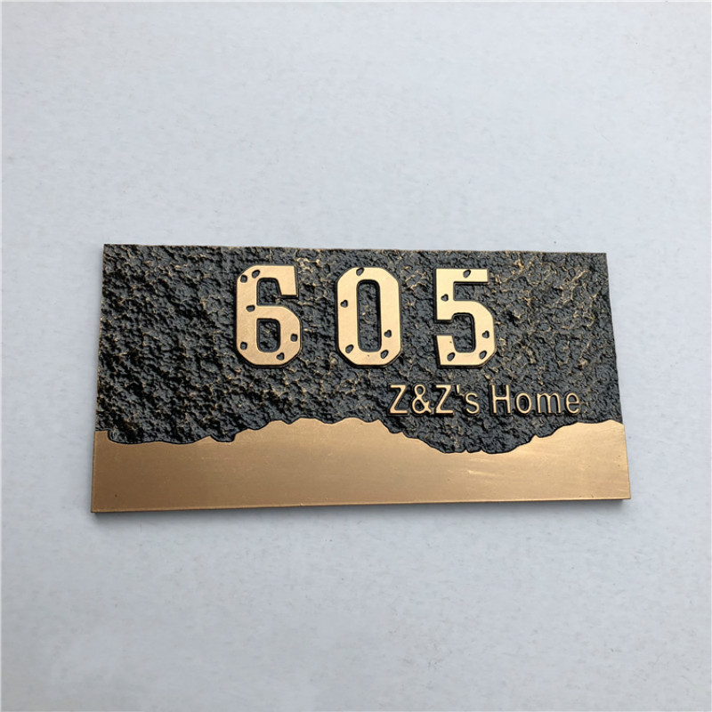 Customized Design Sign Door Plates Villa Apartment Letter Number Plaque House Hotel Antique Home Address Number Stickers
