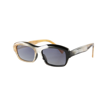 Black and White Buffalo Horn Sunglasses