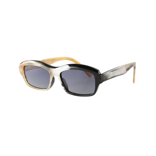 Black and White Buffalo Horn Sunglasses