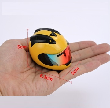 Custom 1/6 Mini Motorcycle Helmet Model with Color Forbidden Lens - Toy Motorcycle Accessory