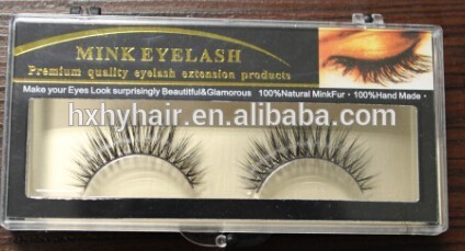 2014 new styles 100% real mink fur strip eyelashes