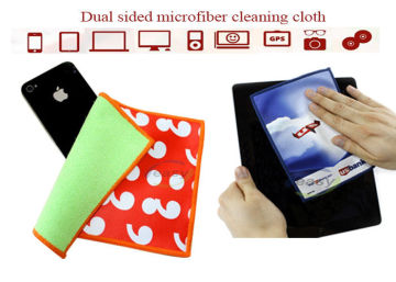 Custom Dual Sided Microfiber Cleaning Towel Cloth, Photo Printing And Emboss Printing Ipad Microfiber Cleaning Cloth