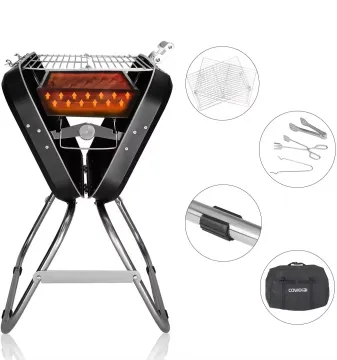 Large legs Suitcase commercial Camping bbq grill  outdoor Folding Stainless Steel Charcoal Barbecue Portable bbq grills