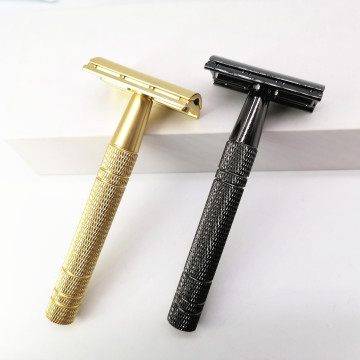 Customizable Men's Double-Edge Stainless Steel Safety Razor