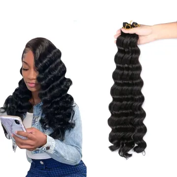 Deep Wave Braiding Hair Weave Bundles Wonder girl Hair Extension Hair Bundles No Tangle Deep Wave Bundles Synthetic Braiding