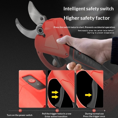 Rechargeable Lithium Battery Pruning Shears with Extension Rod