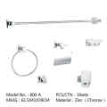 Zinc Chromed Wall Mounted Bathroom Accessories Six Sets