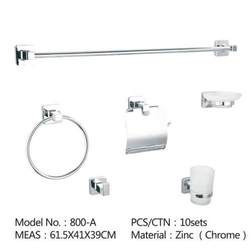 Silver Stainless Steel Wall Mounted Bathroom Accessories Set