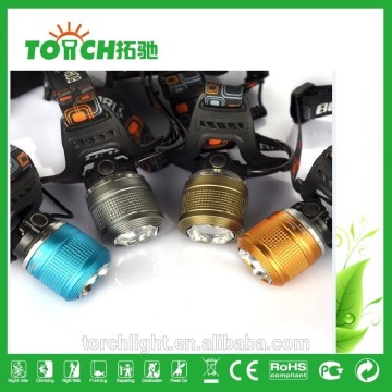 Bicycle night riding LED Headlamp 4 Colors Rechargeable 2*18650 battery super bright LED Head For outdoor camping