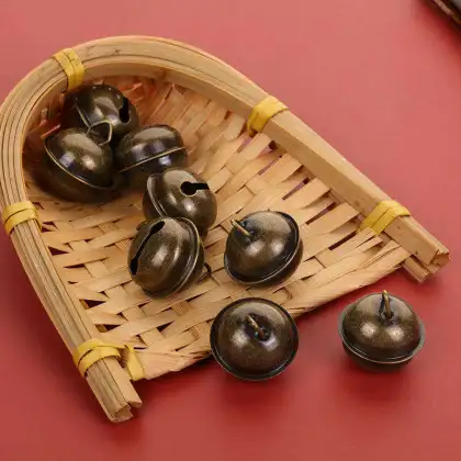 Colored Christmas Bells Hanging Copper Bells Decor