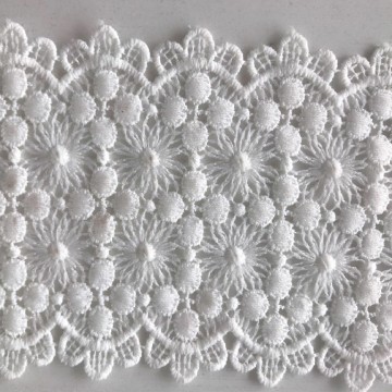 Cotton Embroidery Trim Scallop Edge