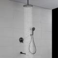 Bathroom 3-Function Brass Matte-Black Shower Set