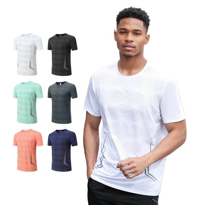 Breathable White Tee Shirt for Gym Training