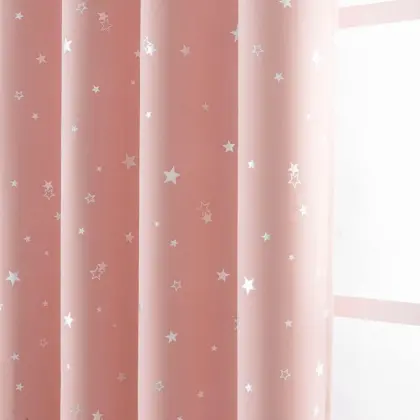 Print Blackout Curtain with star