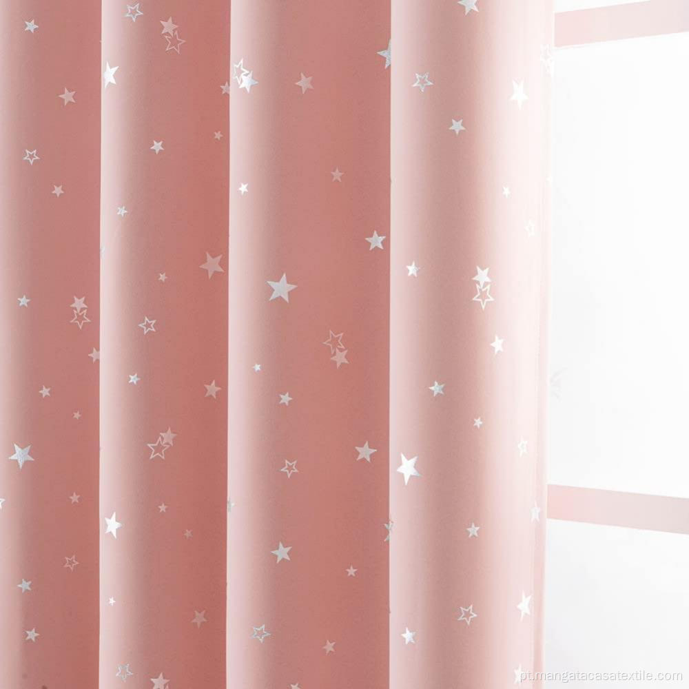 Cortinas de blackout azul rosa 72 polegadas de comprimento