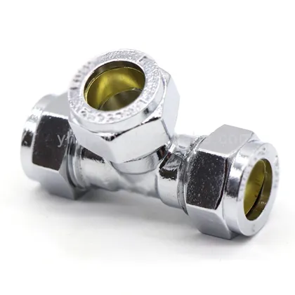 YUHUAN Customized Brass CP Compression Tube Fittings