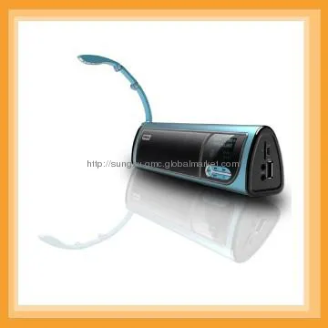 Portable solar sound player with flashlight
