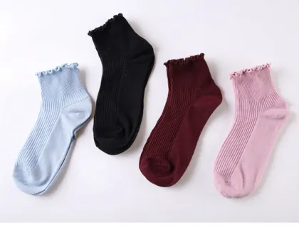 Lace Ruffles Soft Cotton Women Socks