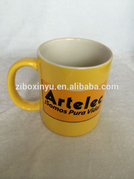 ZIBO XINYU XY-0866 13oz White Color Glazed Ceramic Espresso Coffee Cup