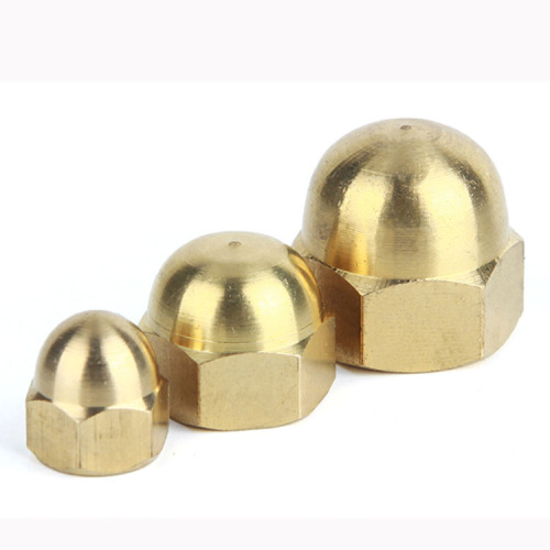 Hex domed cap nuts brass M16 DIN1587