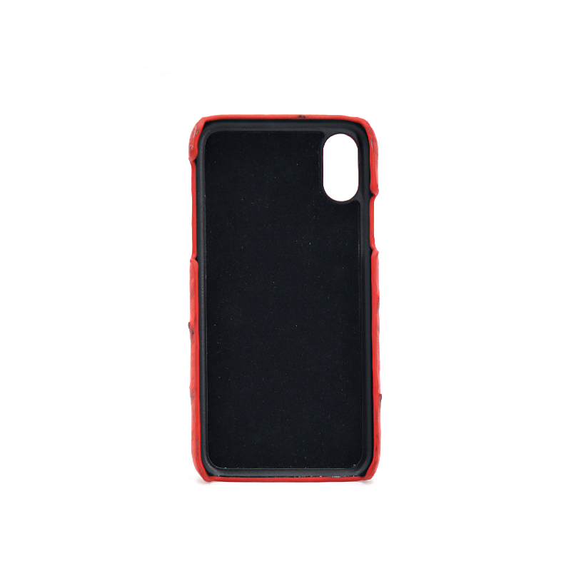 Etui en cuir à motif d&#39;autruche unique pour Iphone