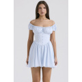 Custom summer white print elegant party dress