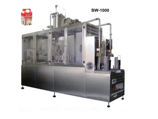 Juice carton with aluminum foil packaging machine