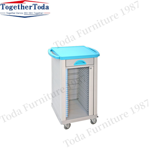 Aluminum Makeup Case With Trolley Medical Furniture 25Folders Metal Case History Trolley Supplier