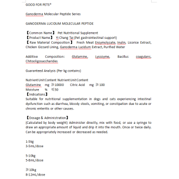 Suplemento de flora probiótica para animais de estimação