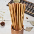 Bacchette di bambù intrecciate carbonizzate con logo personalizzato