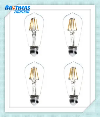 Newhouse Lighting 3W ST64 Vintage Edison LED Filament Light Bulb (E26/E27), Non Dimmable, Energy-Saving, 2200K