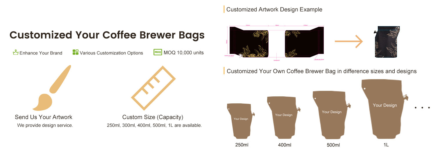 spersonalizowana torba na zaparzacz do kawy customized coffee brewer bag