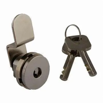 Corrosion-resistant Security Disc Tumbler Cam Lock with Offset Cam, Bright Chrome Finish