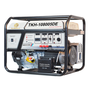 Generador de gasolina de marco abierto de 8 kw para construcción