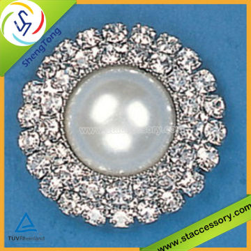 2014 Rhinestone Peal Button Metal Buttons Rhinestone Hurtowe okładki guzików krążkowych